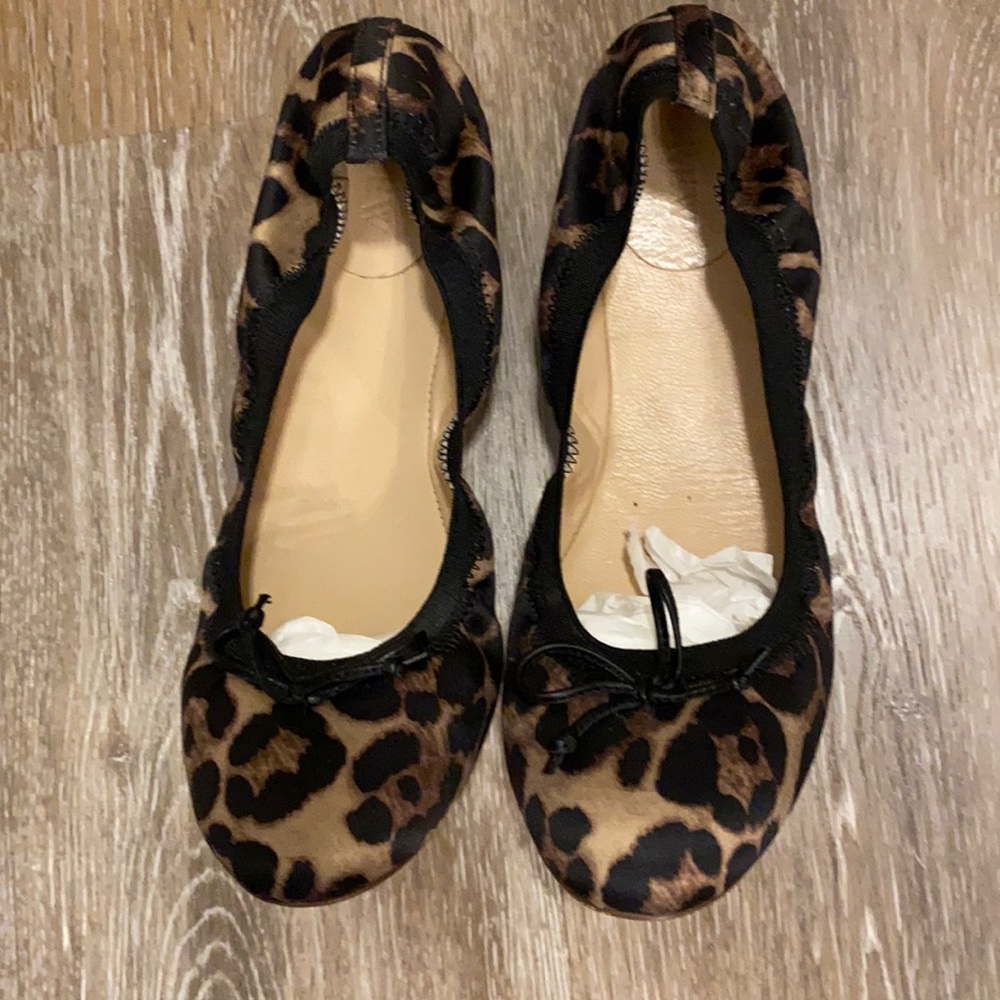 J. Crew Ava Leopard Ballet Flats
